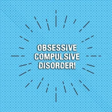 Text sign showing Obsessive Compulsive Disorder. Conceptual photo Person has Illustrazione stock