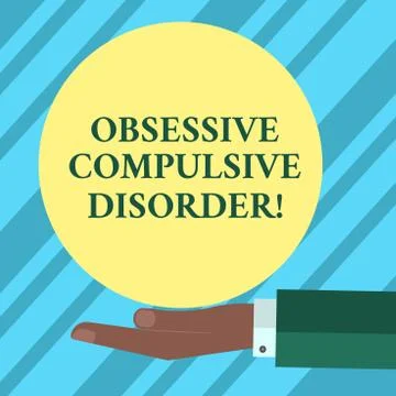 Text sign showing Obsessive Compulsive Disorder. Conceptual photo Person has Illustrazione stock