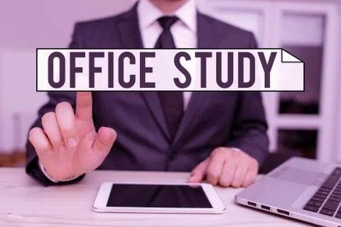 Text sign showing Office Study. Conceptual photo any location or venue where a Stockfoto's