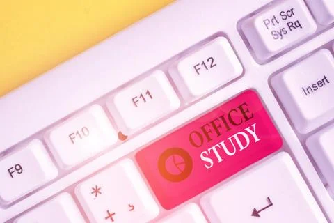 Text sign showing Office Study. Conceptual photo any location or venue where a Fotos de archivo