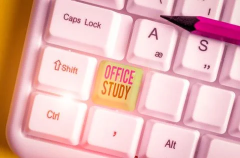 Text sign showing Office Study. Conceptual photo any location or venue where a Fotos de archivo