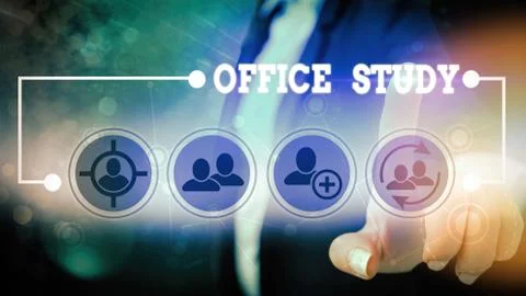 Text sign showing Office Study. Conceptual photo any location or venue where Fotos de archivo