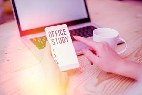 Text sign showing Office Study. Conceptual photo any location or venue where Fotos de archivo