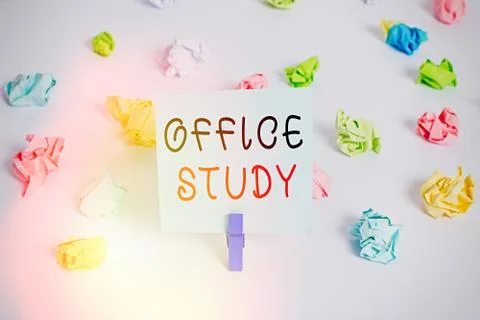Text sign showing Office Study. Conceptual photo any location or venue where Stock-Fotos