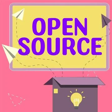 Text sign showing Open Source. Business showcase denoting software which Stock Illustration