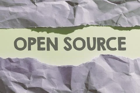 Text sign showing Open Source. Internet Concept denoting software which original 写真素材