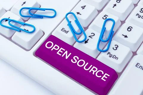 Text sign showing Open Source. Business idea denoting software which original Stockfoto's