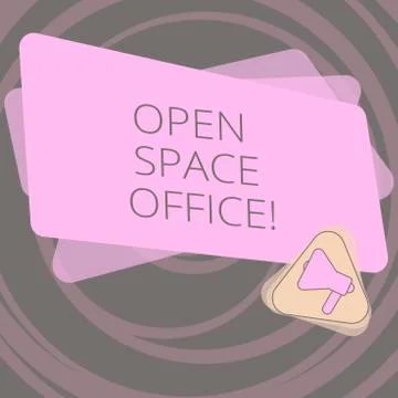 Text sign showing Open Space Office. Conceptual photo minimizes use of small Stock Illustration