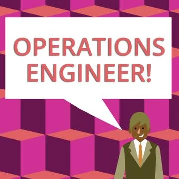 Text sign showing Operations Engineer. Conceptual photo analyze and design Stock Illustration