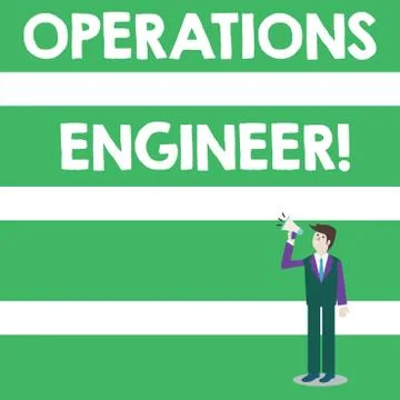 Text sign showing Operations Engineer. Conceptual photo analyze and design Illustrazione stock