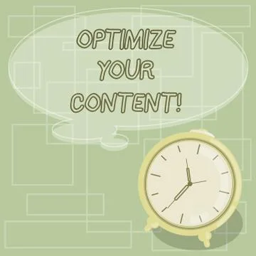 Text sign showing Optimize Your Content. Conceptual photo process of making Illustrazione stock