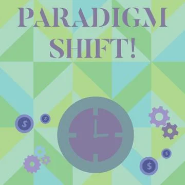 Text sign showing Paradigm Shift. Conceptual photo fundamental change in イラスト素材