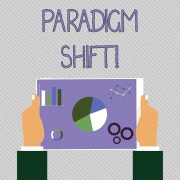 Text sign showing Paradigm Shift. Conceptual photo fundamental change in Stock Illustration