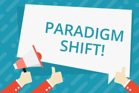 Text sign showing Paradigm Shift. Conceptual photo fundamental change in 스톡 일러스트