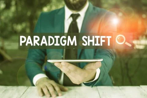 Text sign showing Paradigm Shift. Conceptual photo fundamental change in Stock Photos