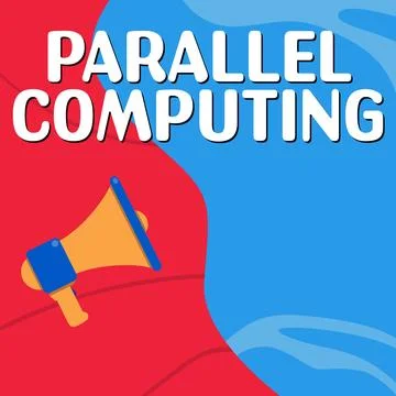 Text sign showing Parallel Computing. Business concept simultaneous calculation Illustrazione stock
