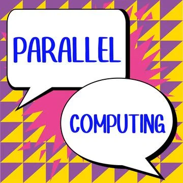 Text sign showing Parallel Computing. Business idea simultaneous calculation by Illustrazione stock