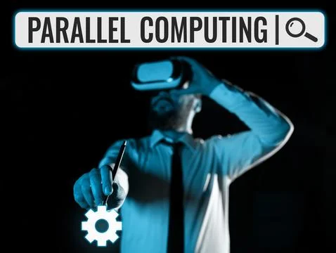 Text sign showing Parallel Computing. Concept meaning simultaneous calculation 库存照片