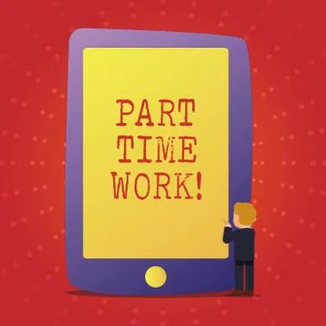 Text sign showing Part Time Work. Conceptual photo A job that is not イラスト素材