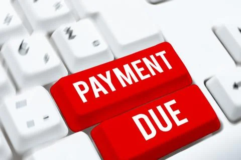 Text sign showing Payment Due. Business idea The date when payment should be Stock Photos