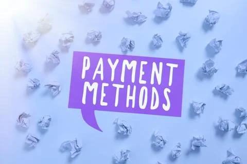 Text sign showing Payment Methods. Internet Concept Several ways utilized to Stock Photos