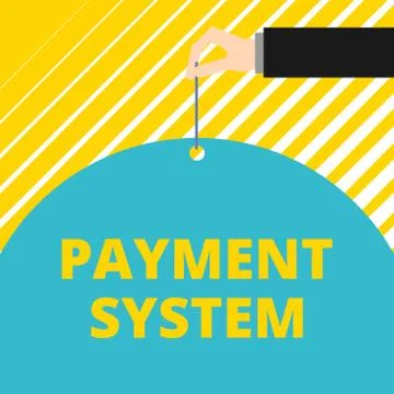 Text sign showing Payment System. Conceptual photo Compensation Scheme Method 库存插图