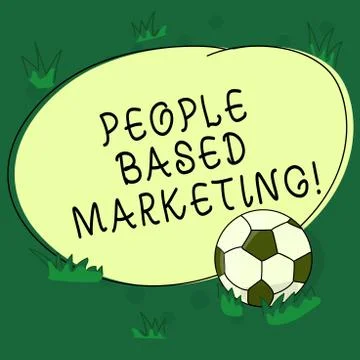 Text sign showing People Based Marketing. Conceptual photo Marketing centered Stock Illustration