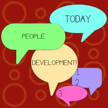 Text sign showing People Development. Conceptual photo Encouraging employees to 스톡 일러스트
