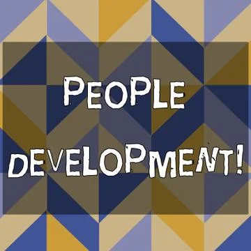Text sign showing People Development. Conceptual photo Encouraging employees to Stock Illustration