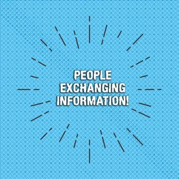 Text sign showing People Exchanging Information. Conceptual photo passing Stock Illustration