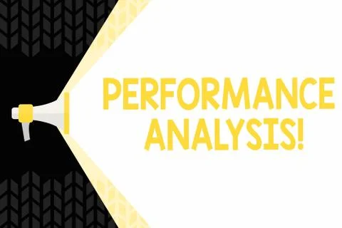Text sign showing Perforanalysisce Analysis. Conceptual photo analyzing Produ Stock Illustration