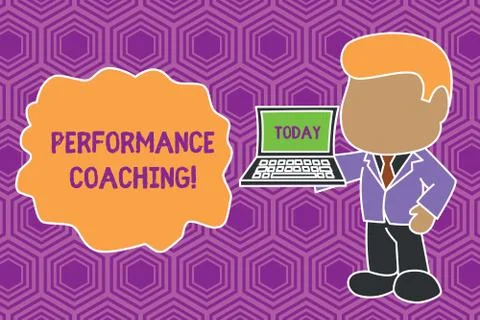Text sign showing Perforanalysisce Coaching. Conceptual photo Facilitate the Stock Illustration