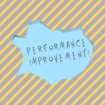 Text sign showing Perforanalysisce Improvement. Conceptual photo Improve Prod Illustrazione stock