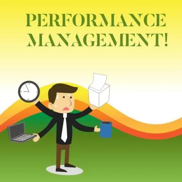 Text sign showing Perforanalysisce Management. Conceptual photo Improve Employee 스톡 일러스트