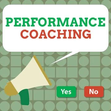 Text sign showing Performance Coaching. Conceptual photo Facilitate the Stock Illustration