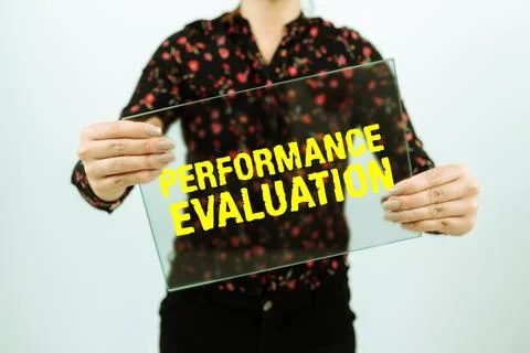 Text sign showing Performance Evaluation. Word Written on the development and Stock Photos