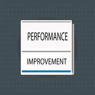 Text sign showing Performance Improvement. Conceptual photo Measure and Modify Stock Illustration