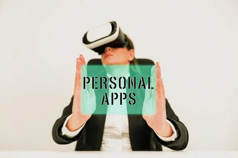 Text sign showing Personal Apps. Business concept Organizer Online Calendar Stock Photos