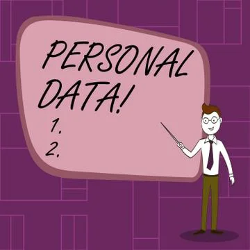 Text sign showing Personal Data. Conceptual photo information that relates to Stockillustratie