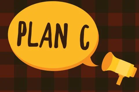 Text sign showing Plan C. Conceptual photo ones last Backup strategy detailed Stock Illustration