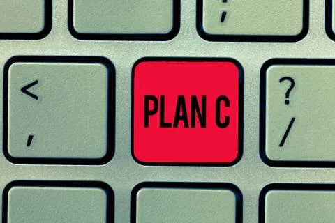 Text sign showing Plan C. Conceptual photo ones last Backup strategy detailed Stock Photos