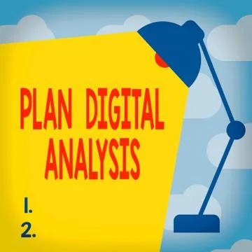 Text sign showing Plan Digital Analysis. Conceptual photo sales data and Stock Illustration