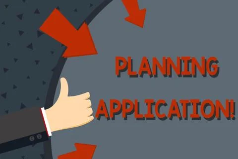 Text sign showing Planning Application. Conceptual photo request to a local Illustrazione stock