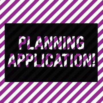 Text sign showing Planning Application. Conceptual photo request to a local Illustrazione stock