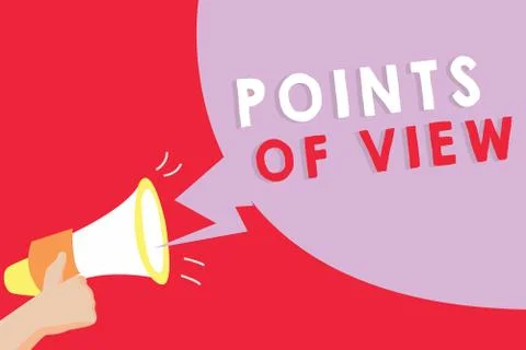 Text sign showing Points Of View. Conceptual photo Interpretation Opinion Stock Illustration