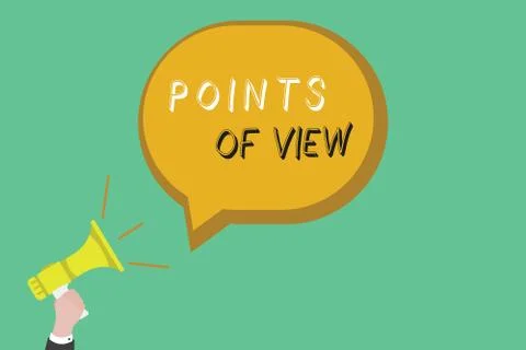 Text sign showing Points Of View. Conceptual photo Interpretation Opinion Stock Illustration