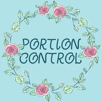 Text sign showing Portion Control. Business concept knowing the correct measures Stock Illustration