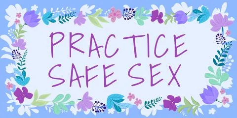 Text sign showing Practice Safe Sex. Business showcase intercourse in which Stock Illustration