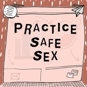 Text sign showing Practice Safe Sex. Business concept intercourse in which Stock Illustration