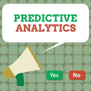 Text sign showing Predictive Analytics. Conceptual photo Optimize Collection  Stock Illustration